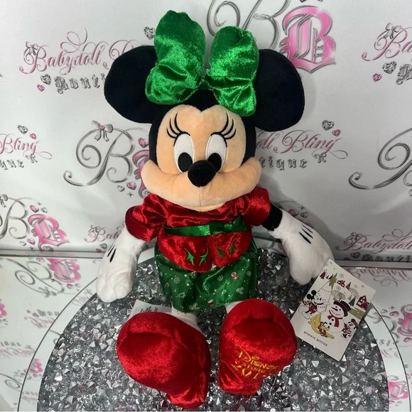 Disney Minnie Mouse holiday cheer Christmas 2019 rare plush stuffed toy decor - Picture 4 of 8